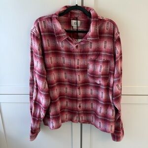 COPY - NWT BDG Cropped Plaid Red Flannel Shirt